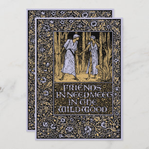 Vintage Kelmscott Floral Faire-part de mariage