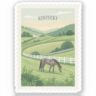 Vintage Kentucky Paardenfokkerij Bluegrass Sticker