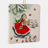 Vintage-keramiekkeramisch Ornament (Rechts)