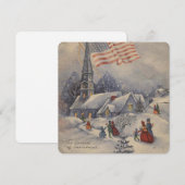 Vintage Kerst Amerikaanse Kerk Feestdagenkaart (Voorkant / Achterkant)