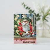 Vintage kerst-Briefkaart met kerst Briefkaart (Staand voorkant)