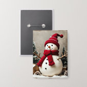 Vintage Kerst - Button (Voorkant / Achterkant)