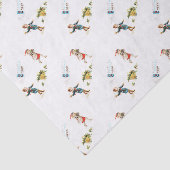 Vintage Kerst Cheer - Sneeuwbalplezier Tissuepapier (Detail)