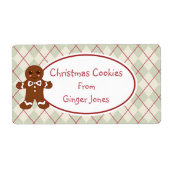 Vintage Kerst Cookies Keuken Labels (Voorkant)