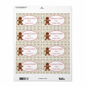 Vintage Kerst Cookies Keuken Labels (Full Sheet)