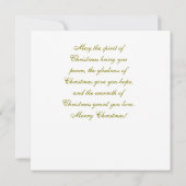 Vintage kerst engel en konijn kaart (Achterkant)