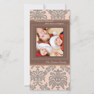 Vintage kerst familie fotokaart feestdagenkaart