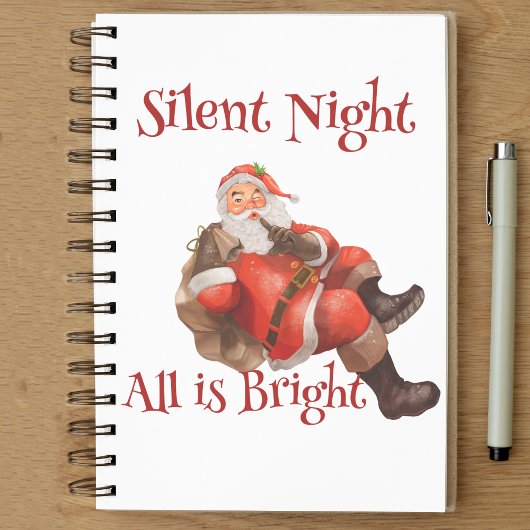 Vintage Kerst Grappige Sinterklaas Notitieboek