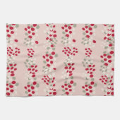 Vintage kerst in Blush Pink Theedoek (Horizontaal)