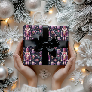 Vintage kerst inpakpapier notenkrakerpapier