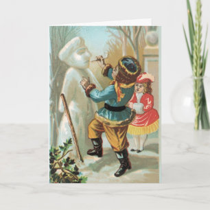 Vintage Kerst Kaart Russisch Kinder