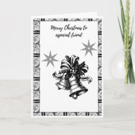 Vintage kerst Kaart voor speciale vriend