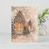 Vintage Kerst Kerst Vakantie Kaart (Staand voorkant)