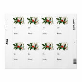 Vintage Kerst Kittens Gift Label (Full Sheet)