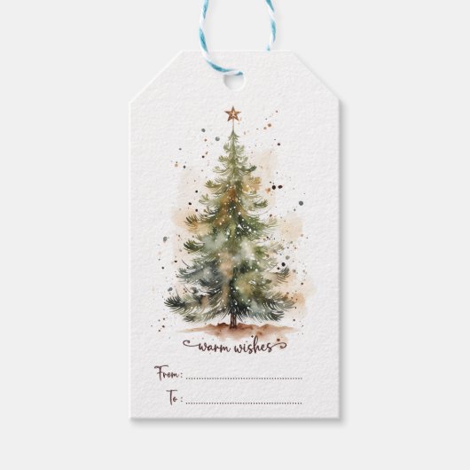 Vintage kerst labels cadeaulabel (Voorkant)