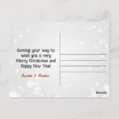 Vintage kerst locomotief Briefkaart (Achterkant)