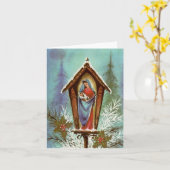 Vintage kerst Madonna en kind Kaart (Gele Bloem)