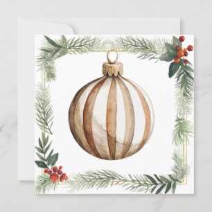 Vintage Kerst Ornament kaart