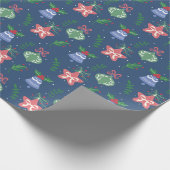 Vintage Kerst Ornamenten inpakpapier (Hoek)