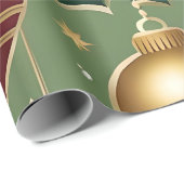 Vintage kerst ornamenten inpakpapier (Rol Hoek)