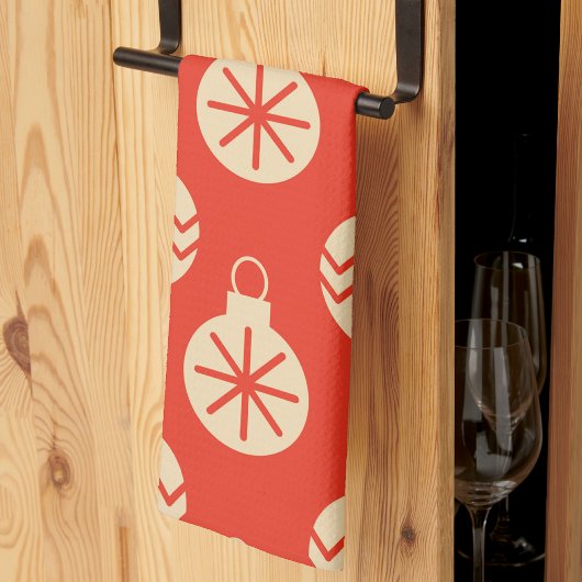 Vintage Kerst Ornamenten Modern Theedoek