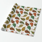 Vintage Kerst Paisley Cadeaupapier (Uitgerold)