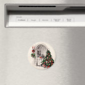 Vintage kerst raam magneet (Insitu (Vaatwasser))