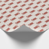 Vintage kerst rode sleeën inpakpapier (Hoek)