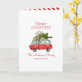 Vintage Kerst rustieke schuur Kaart (Gele Bloem)