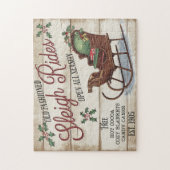 Vintage Kerst Sleigh Rides Legpuzzel (Verticaal)