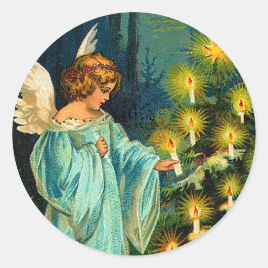 Vintage Kerst sticker (Voorkant)