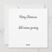 Vintage kerst teddybeer feestdagenkaart (Achterkant)