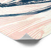 Vintage Kerst, Winter Sneeuw Berglandschap Poster (Hoek)