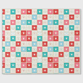 Vintage-kerstadvent-agenda Cadeaupapier (Vlak)