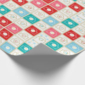 Vintage-kerstadvent-agenda Cadeaupapier (Hoek)