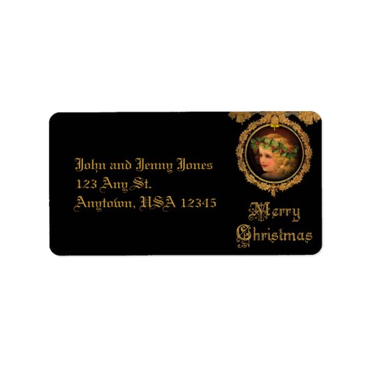 Vintage KerstAngel Etiket (Voorkant)