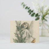 Vintage KerstAngel Feestdagenkaart (Staand voorkant)