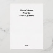 Vintage KerstAngel Folie Feestdagenkaart (Achterkant)