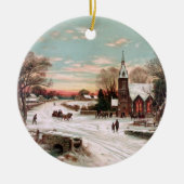 Vintage kerstavond Ornament (Voorkant)