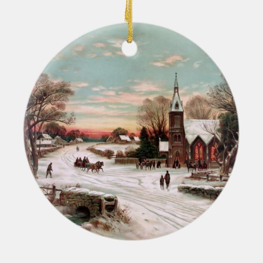 Vintage kerstavond Ornament (Achterkant)