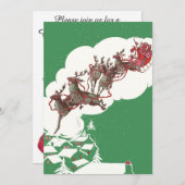 Vintage kerstavond retro sinterklaas uitnodiging (Voorkant / Achterkant)