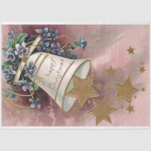 Vintage-kerstbal, sterren & vergeet-me-nots tissuepapier