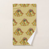 Vintage kerstbellen badhanddoek set bad handdoek (Handdoek)