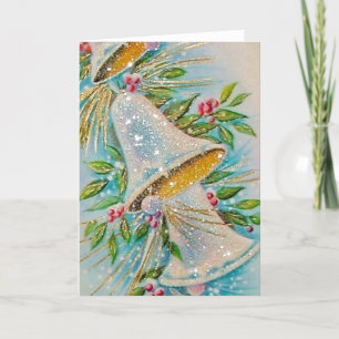 Vintage-kerstbellen Feestdagen Kaart