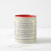 Vintage kerstblad Mok muziek (Midden)