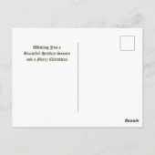 Vintage kerstblad Muziek en Violin Briefkaart (Achterkant)