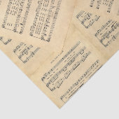 Vintage-kerstblad — Muziekpapier Tissuepapier (Detail)