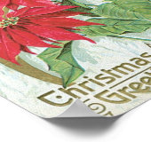 Vintage kerstbloemen poster (Hoek)