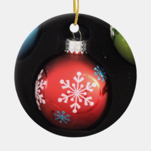 Vintage kerstbol ornament (Voorkant)