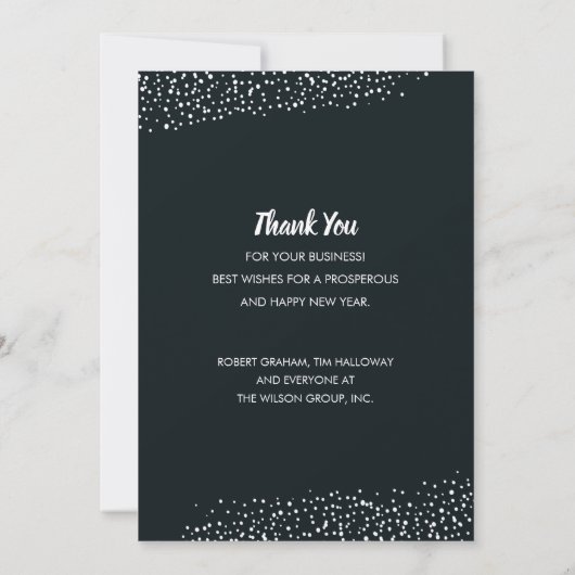 Vintage kerstbomen Business Feestdagenkaart (Achterkant)